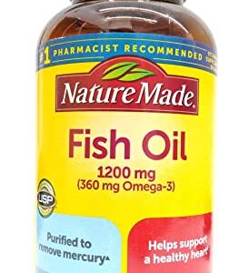 Nature Made Fish Oil 1200 Mg (360 Mg Omega-3) 200 Liquid Softgels