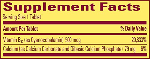 Nature Made Vitamin B12 500 mcg. Tablets 100 Ct