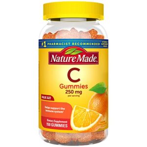 nature made vitamin c 250 mg, dietary supplement for immune support, 150 gummies, 75 day supply