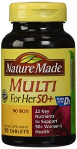 nature made multi for her 50+, tablets, 90 count