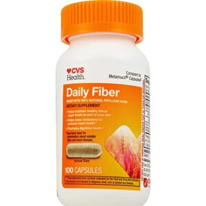 cvs health natural daily fiber capsules (100 capsules)