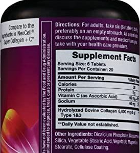 CVS Health Collagen + Vitamin C, Skin & Nail Health Dietary Supplement Tablets, 120 CT