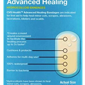 CVS Health Advanced Healing Hydrocolloid Bandages (Small Areas, 2 Pack)