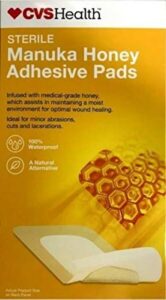 cvs health sterile manuka honey adhesive burn pad (3″ x 8″ pads) 3 pads
