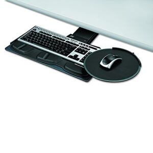 fellowes 8029801 keyboard tray,sit/stand,21-3/4-inch track,19-inch x10-5/8-inch,black