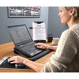 Fellowes 8033201 Office Suites Desktop Copyholder, Plastic, 150 Sheet Capacity, Black/Silver