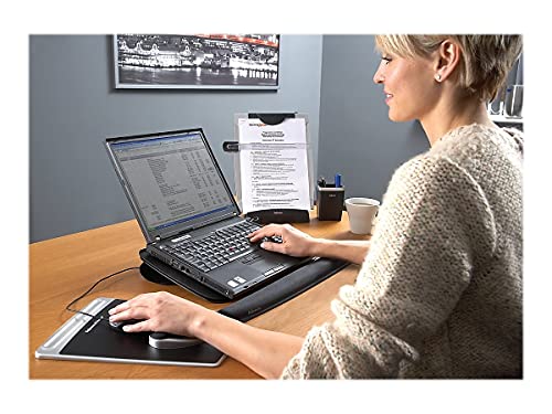 Fellowes 8033201 Office Suites Desktop Copyholder, Plastic, 150 Sheet Capacity, Black/Silver