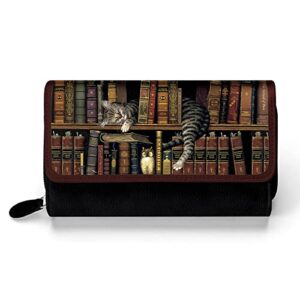 the bradford exchange classic tails women’s trifold wallet featuring charles wysocki cat art