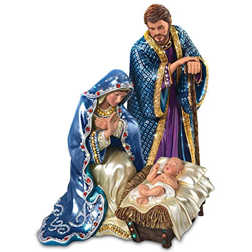 The Bradford Exchange The Jeweled Nativity Peter Carl Faberge Inspired Figurine Set