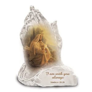 the bradford exchange always with you praying hands religious art collectible figurine