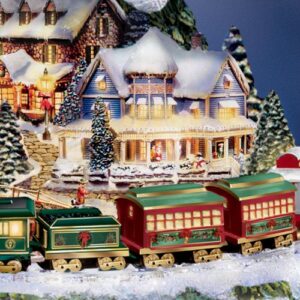 Thomas Kinkade Animated Tabletop Christmas Tree with Train: Wonderland Express by The Bradford Exchange
