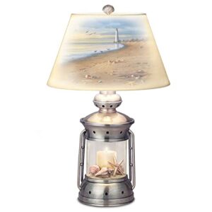 the bradford exchange coastal treasures lantern table lamp with james hautman art