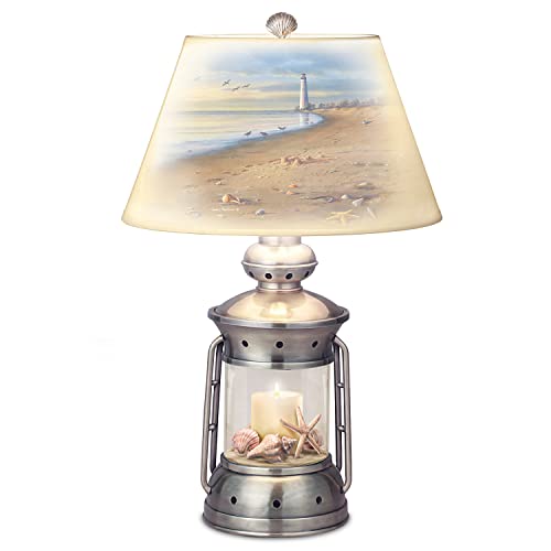 The Bradford Exchange Coastal Treasures Lantern Table Lamp with James Hautman Art