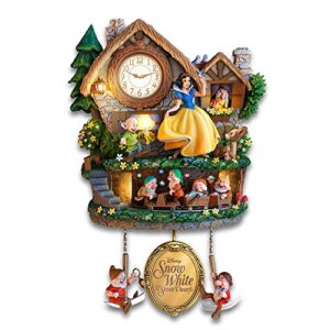the bradford exchange disney snow white hidden treasure illuminated cuckoo clock