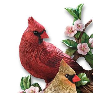 The Bradford Exchange Cozy Cardinals Springtime Wall Decor Sculpture