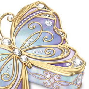 The Bradford Exchange Precious Jewel to Treasure Forever Heirloom Porcelain Butterfly Music Box