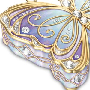 The Bradford Exchange Precious Jewel to Treasure Forever Heirloom Porcelain Butterfly Music Box