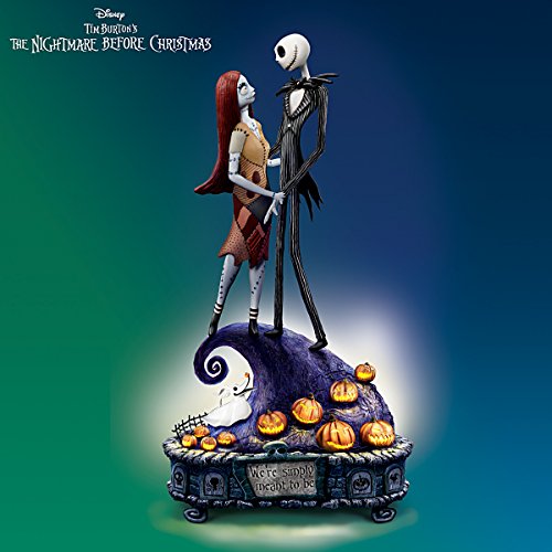 The Bradford Exchange The Nightmare Before Christmas Simply Meant to Be Jack and Sally Musical Figurine