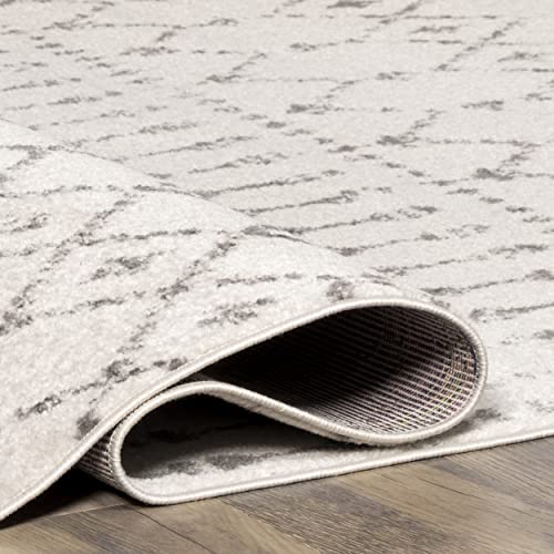 nuLOOM Moroccan Blythe Area Rug, 8' x 10', Grey/Off-white