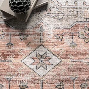 nuLOOM Banks Vintage Machine Washable Area Rug, 8' x 10', Beige