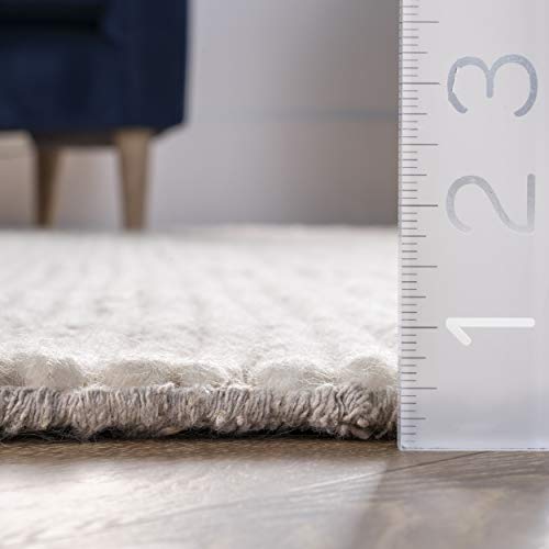 nuLOOM Penelope Braided Wool Area Rug, 8' x 10', Off-white