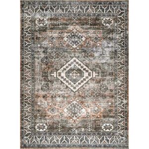 nuLOOM Bowie Machine Washable Tribal Pattern Area Rug 5 x 8 ft