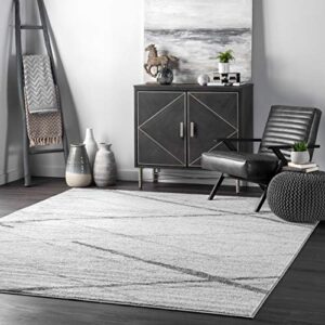 nuloom thigpen contemporary area rug, 5′ x 8′, grey