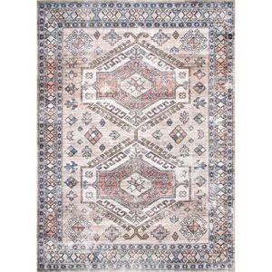 nuLOOM Mae Tribal Motif Machine Washable Area Rug, 8' x 10', Peach