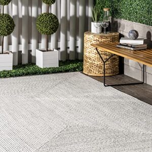 nuLOOM Wynn Braided Indoor/Outdoor Area Rug, 7' 6" x 9' 6", Ivory