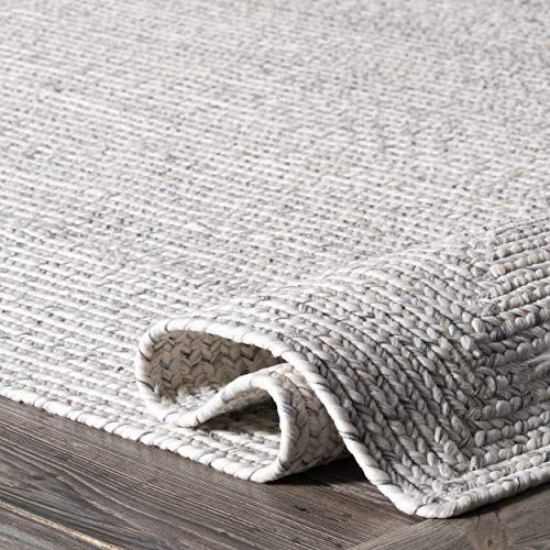 nuLOOM Wynn Braided Indoor/Outdoor Area Rug, 7' 6" x 9' 6", Ivory