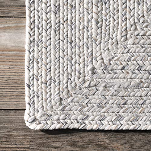 nuLOOM Wynn Braided Indoor/Outdoor Area Rug, 7' 6" x 9' 6", Ivory