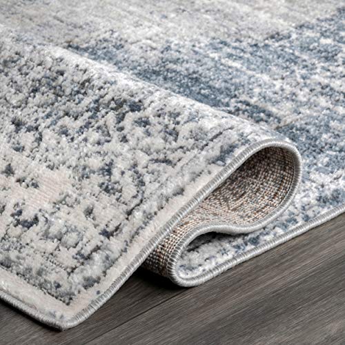 nuLOOM Matisse Distressed Vintage Area Rug, 5' 3" x 7' 7", Blue