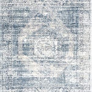 nuLOOM Matisse Distressed Vintage Area Rug, 5' 3" x 7' 7", Blue