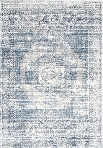 nuLOOM Matisse Distressed Vintage Area Rug, 5' 3" x 7' 7", Blue