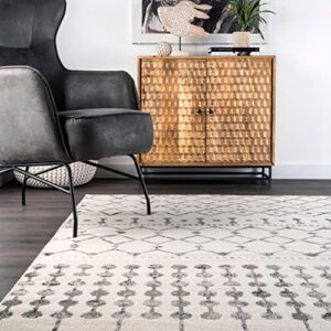 nuLOOM Zola Geometric Moroccan Area Rug, 9' x 12', Grey