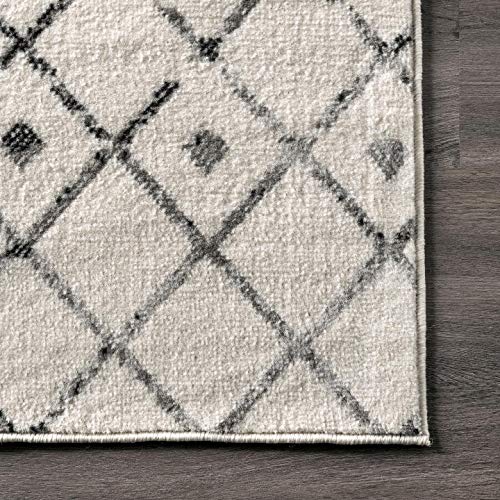 nuLOOM Zola Geometric Moroccan Area Rug, 9' x 12', Grey