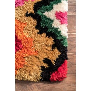 nuLOOM Abbey Carnival Handmade Shag Area Rug, 4 ft x 6 ft, Multi