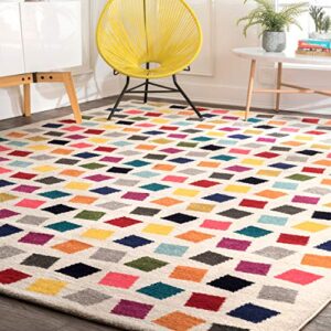 nuloom bettye squares area rug, 8′ x 10′, multi