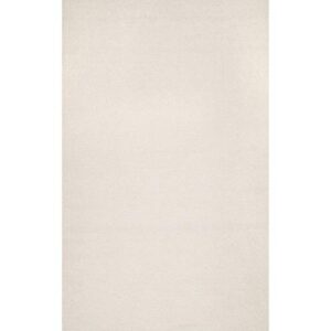 nuLOOM Hand Woven Ago Wool Area Rug, 5' x 8', Cream