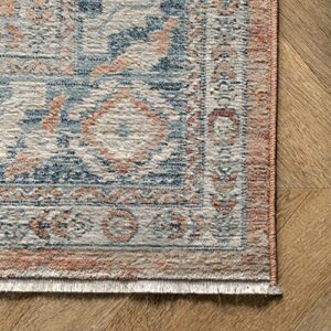 nuLOOM Westlyn Faded Medallion Area Rug, 5' 3" x 7' 3", Rust