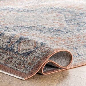 nuLOOM Westlyn Faded Medallion Area Rug, 5' 3" x 7' 3", Rust