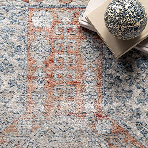 nuLOOM Westlyn Faded Medallion Area Rug, 5' 3" x 7' 3", Rust