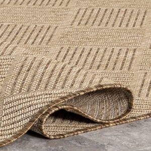 nuLOOM Freda Casual Geometric Indoor/Outdoor Area Rug, 8' x 10', Beige