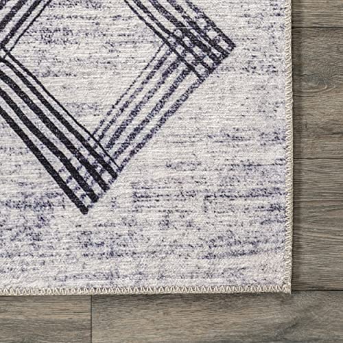 nuLOOM Meg Diamond Stain-Resistant Machine Washable Area Rug