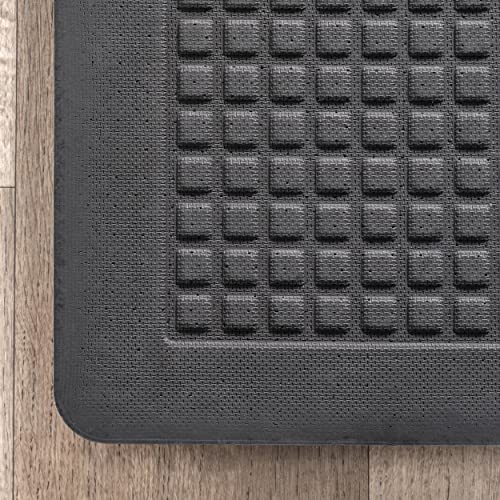 nuLOOM Traditional Perisan Border Kitchen or Laundry Comfort Mat, 20" x 36", Rust