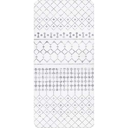 nuLOOM Moroccan Anti Fatigue Kitchen or Laundry Room Comfort Mat, 18" x 30", Light Grey