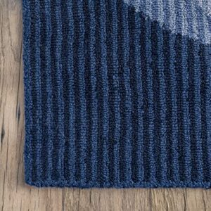nuLOOM Harlow Wool Abstract Area Rug, 5' x 8', Blue