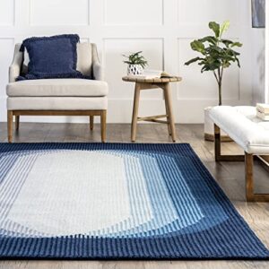 nuLOOM Harlow Wool Abstract Area Rug, 5' x 8', Blue