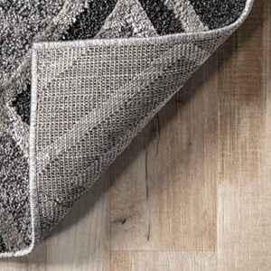 nuLOOM Trina Contemporary Diamonds Area Rug, 5' 3" x 7' 7", Grey