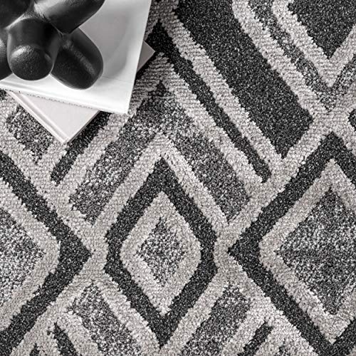 nuLOOM Trina Contemporary Diamonds Area Rug, 5' 3" x 7' 7", Grey